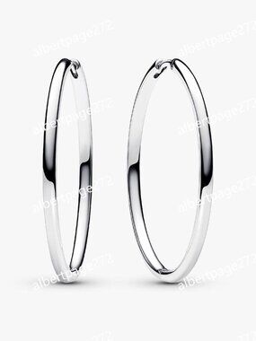 Pandora Moments 40 mm Charm Hoop Earrings